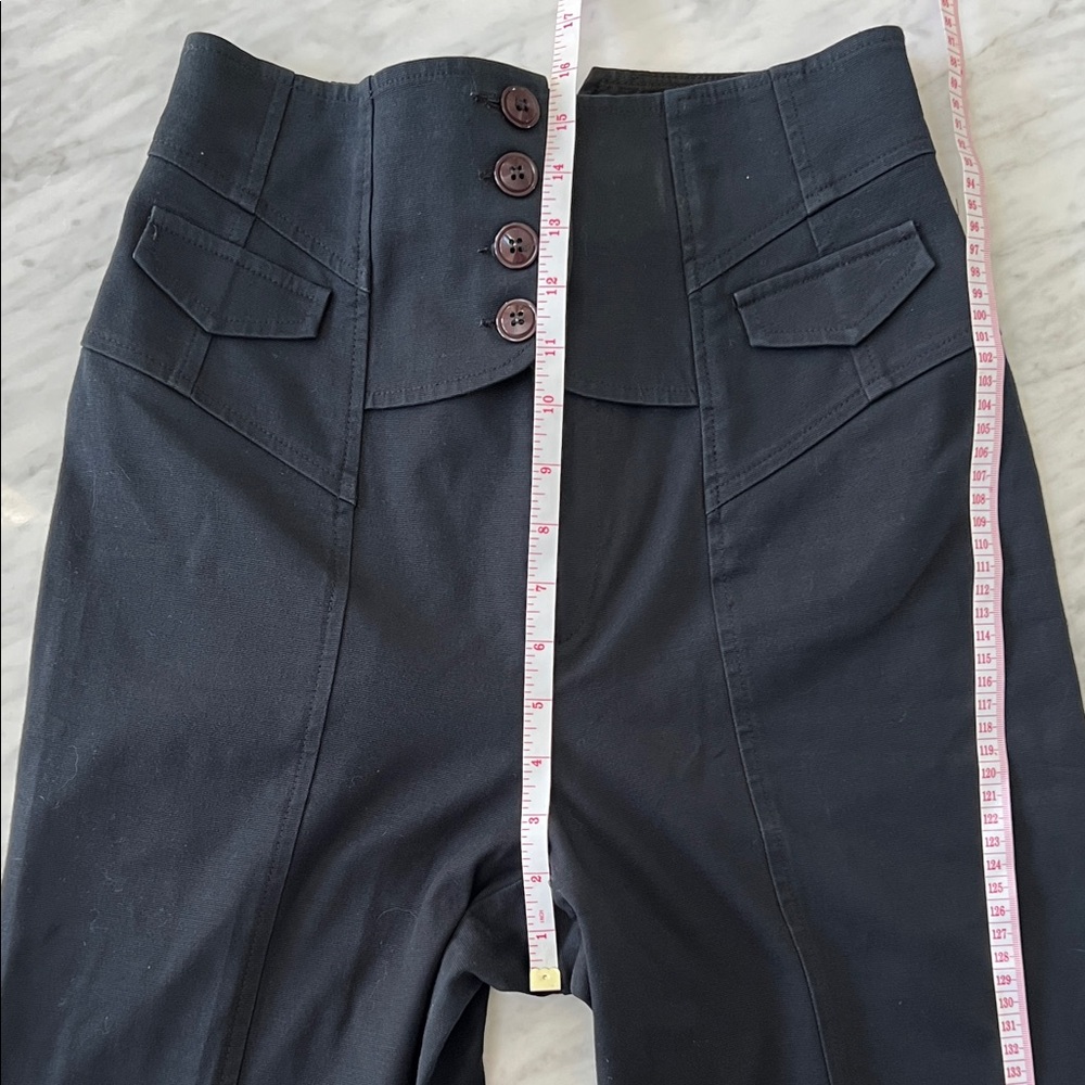 Nanette Lapore Ultra High Rise Tuxeso Corset Back Button-Front Pants - Picture 3 of 7